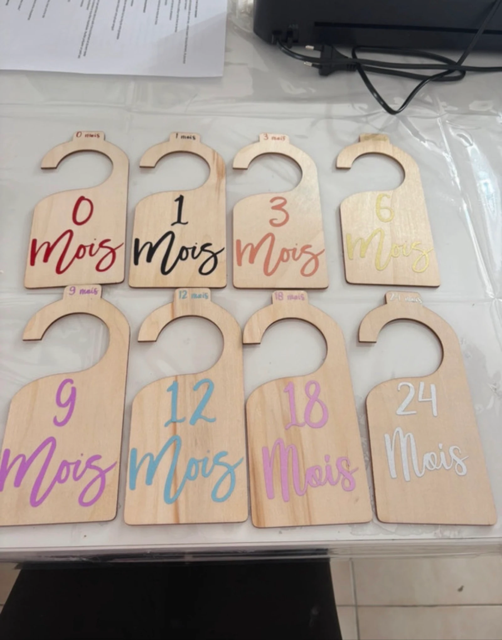 LOT D’ÉTAPES BÉBÉ EN BOIS – MOIS PAR MOIS